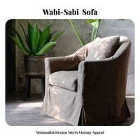 Single-Seater Sofa Rustic Minimalism Look Upholstered Study Seat Removable and Cleanable Cover Minimalist Design for Adults