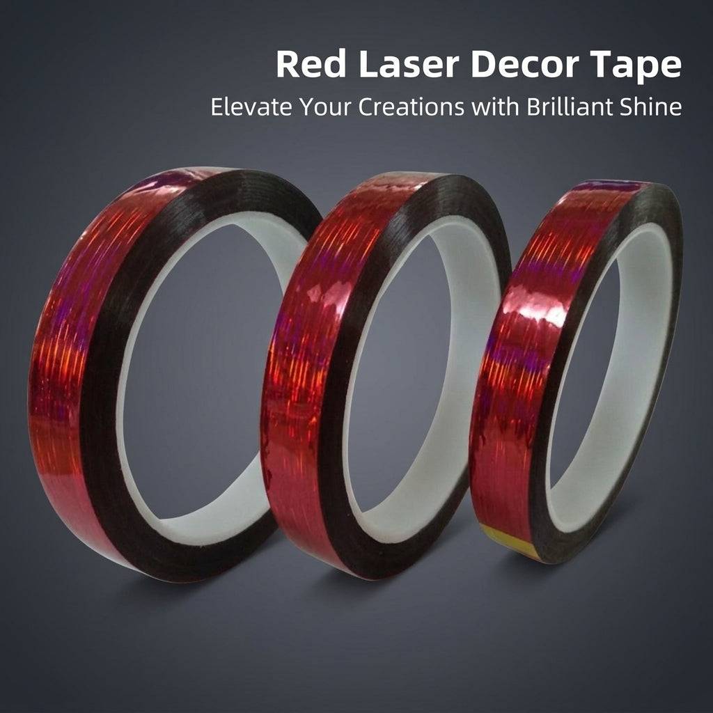 Decorative Sealing Tape for Presents, Wedding Party Gift Wrapping with PET Material, shiny Foil Ribbon for Food Packaging