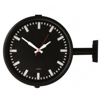 Double-Sided Wall Clock Horizontal Arm Home Decor Analog