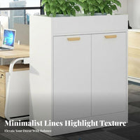 Freestanding Divider Shelf Decorative Office Partition Cabinet Space-Saving Storage Cabinet with Planter for Interior Designers, Restaurant, Workspace