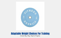 Macaron Rubber Barbell Plate, 45cm Large Hole, Fitness, Deadlift, Leg Press, Glute Thrust, Women, Multi-Color, Home Gym