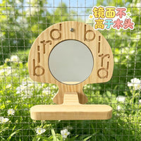 实木鹦鹉站架站台镜鸟玩具鸟类虎皮旋风宠物解闷玩具用品批发