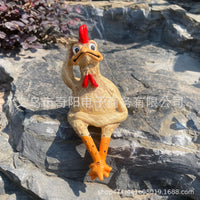 Resin Rooster Garden Ornament for Yard Decor