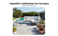 4 Pieces 4-Piece Woven Seating Set Weather-Resistant Outdoor Furniture Set Thick Paddings Easy to Clean for Homeowners