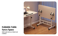 Multifunctional Adjustable Bedside Table Multi-Functional Mobile Laptop Stand Space-Saving for Seniors, Dorm Room, Home Away Ice