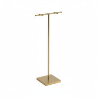 Countertop Jewelry Tree Minimalist Crafted Metal Earring Holder Stable Base Necklace Display Rack for Dressing Table