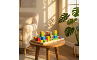 3D Block Reasoning Board Game Strategic Competitive Block Game with Cards Toy Challenging Portable for Children, Classroom