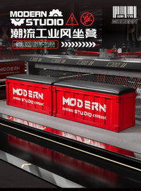 工业风换鞋凳收纳凳奶茶店咖啡厅健身房等候休息凳铁艺储物长条凳 100*35*45