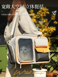 猫包便携外出航空箱秋冬保暖出行包宠物猫咪狗双肩斜跨手提式背包 酷灰卷帘款【可双肩/手提】 一包两用 建议18斤内猫/12斤内狗【收藏加购/优先发货】