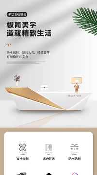 QL简约现代服装店吧台收银台创意高端酒店公司前台接待台美容院柜