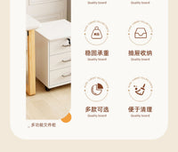 Lockable Mobile Filing Cabinet with 3 Shelves
