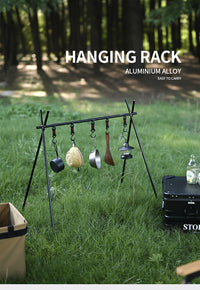 Aluminum Alloy Portable Folding Tripod Storage Rack for Camping