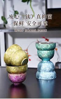 New Pure Titanium Double-Wall Gourd Cup with Insulation