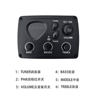 KLT-18A Guitar Pickup with Tuner for Acoustic and Classical Guitars