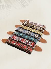 FOALS American Retro Embroidered Guitar Strap for Electric, Acoustic, Ukulele, Bass