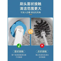 Disposable Toilet Brush Set with Dissolvable Refills