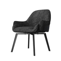 Italian Minimalist 360-Degree Swivel Dining Chair with Armrests