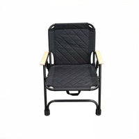 High-End Padded Carbon Steel Round Tube Kermit Chair Camping Portable Folding Chair Leisure Fishing Beach Chair Fishing