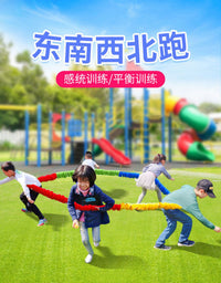 Rainbow Elastic Pull Rope for Kindergarten and Team Building Games