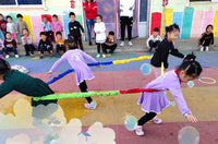 Elastic Rainbow Pull Rope for Children's Outdoor Sports and Sensory Toys