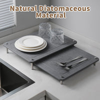 Stackable Diatomite Drying Pad for Kitchen and Bathroom Countertop