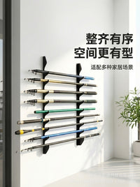 Metal Multi-Slot Fishing Rod Ceiling Mount Hanger with Wall Display Rack