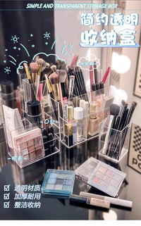 Transparent Lipstick Storage Box, 9-Grid, Plastic Cosmetic Organizer