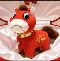 Crying Horse and Smiling Horse Plush Toy, Office Horse Doll, Year of the Horse Mascot, Funny Creative Gift