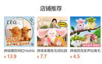 Creative Gift Crying Horse and Happy Horse Plush Toy with Smiling Face, Portable Size, Horse Year Auspicious