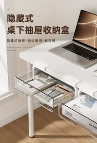 Under-Desk Drawer Storage Box with Hidden File Organizer