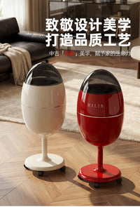 Vintage Dinosaur Egg Shaped Trash Can with Lid, Large Capacity, for Bathroom