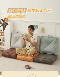 Japanese Style Round Floor Cushion with Tech Fabric Cover
