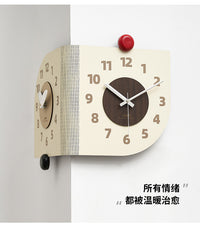 WOZOOM Double-Sided Corner Wall Clock