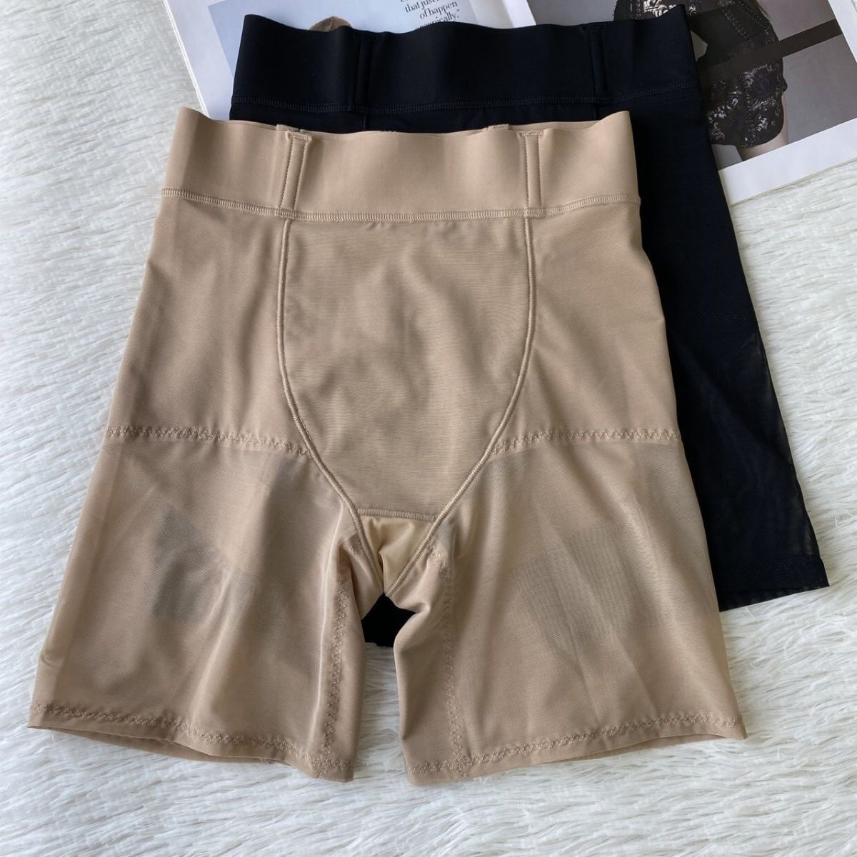 Mid-Waist Butt Lifting and Tummy Control Shapewear, Body Shaper, Flat Seam Safety Shorts for Women, Postpartum Underwear