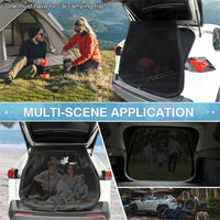 Ventilated Mosquito Net for Car Tailgate with Magnetic Closure for Outdoor Camping