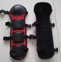 Garden Protective Leg Guards for Brush Cutter and Chainsaw Use, EVA and Polyethylene, Black or Red