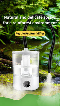 4L Top-Fill Reptile Humidifier with Hose for Plants, Tortoises, Lizards, Chameleons, Extension Tube, UK Plug