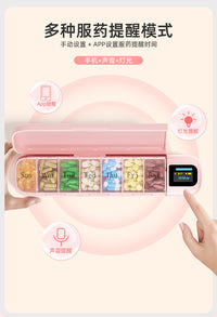 Multifunctional Electronic 7-Day Alarm Pill Box with Smart Reminder
