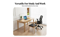 Solid Wood Desk Minimalist Wooden Study Table Modern Computer Workstation Sturdy Writing Desk for Students Adults Suitable for Home Office Bedroom Small Areas