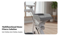 Foldable Design Vertical Climber Multi-Functional Folding Cardio Climber Space-Saving Folding Step Machine Sturdy Frame for Beginners, Adults, Seniors, Full Body Training, Apartment, Indoor