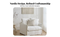 Boucle Accent Chair Removable Cover Single Sofa Cleanable Adaptable for Interior Decorators, Living Room, Bedroom