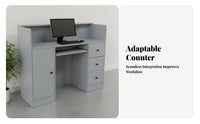 Simple Ier Counter Multipurpose Checkout Counter Versatile Register Stand for Clerks, Receptionists, Reception Area, Restaurant, Office