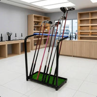 Golf Club Storage Steel Construction Frame Golf Club Display Stand Floor Standing Athletic Gear for Practice Range