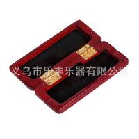 跨境双簧管实木哨片盒红色可装两个哨片全木质专业保护哨片