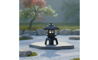 Cast Iron Candle Lantern Multifunction Use Japanese Garden Lantern for Tabletop