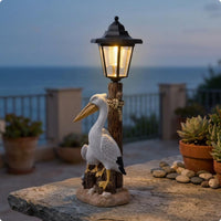 Solar Garden Lantern Resin-Style Outdoor Solar Lantern Black for Yard