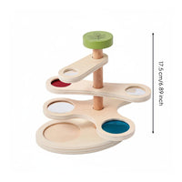 Montessori Type Learning Toy Colorful Wooden Stacking Toy Fine Movement Skills Color Sorting Stacker Observation Play for 1-3 Year Olds, Toddlers, Preschool, Classroom
