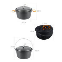 Camping Stockpot Large Capacity Hanging Pot Lightweight for Barbecue