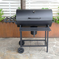 Barrel Briquette Grill Rotisserie Support Barrel Barbecue Grill Wheeled