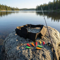 Fishing Waist Bag Flap Pockets Tackle Waist Pack Hanging Loops Outdoor Carry Gear